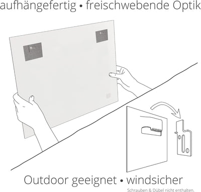 ARTland Wandbild Alu Verbundplatte für Innen & Outdoor Bild 60x30 cm Querformat Landschaft Berge Alp