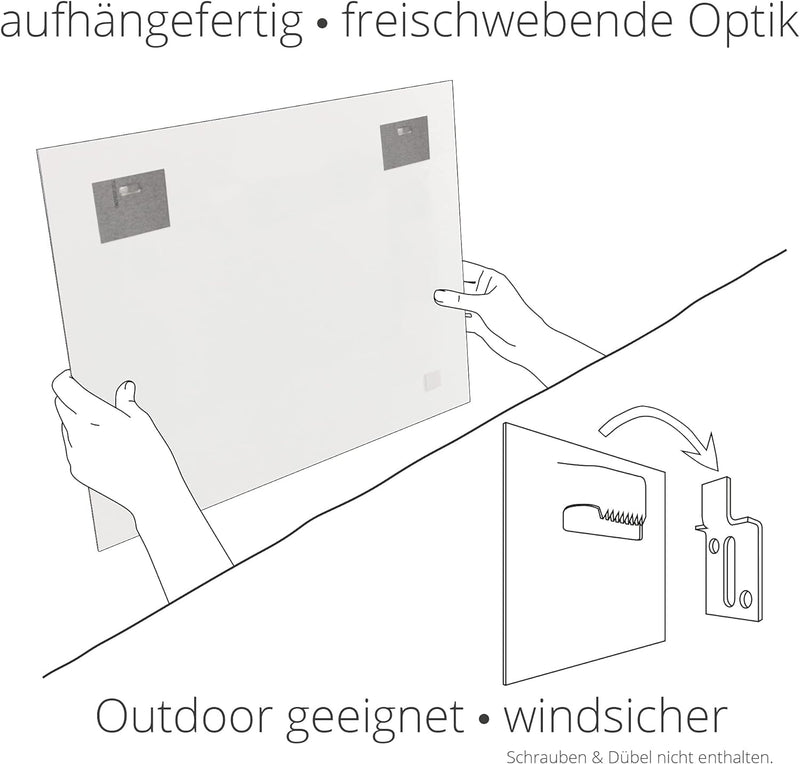 ARTland Wandbild Alu Verbundplatte für Innen & Outdoor Bild 60x45 cm Wellness Zen Pflanze T5LS Lilie