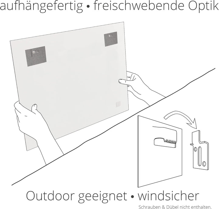 ARTland Wandbild Alu Verbundplatte für Innen &amp; Outdoor Bild 30x40 cm Abstrakte Deko Modern Marmor We
