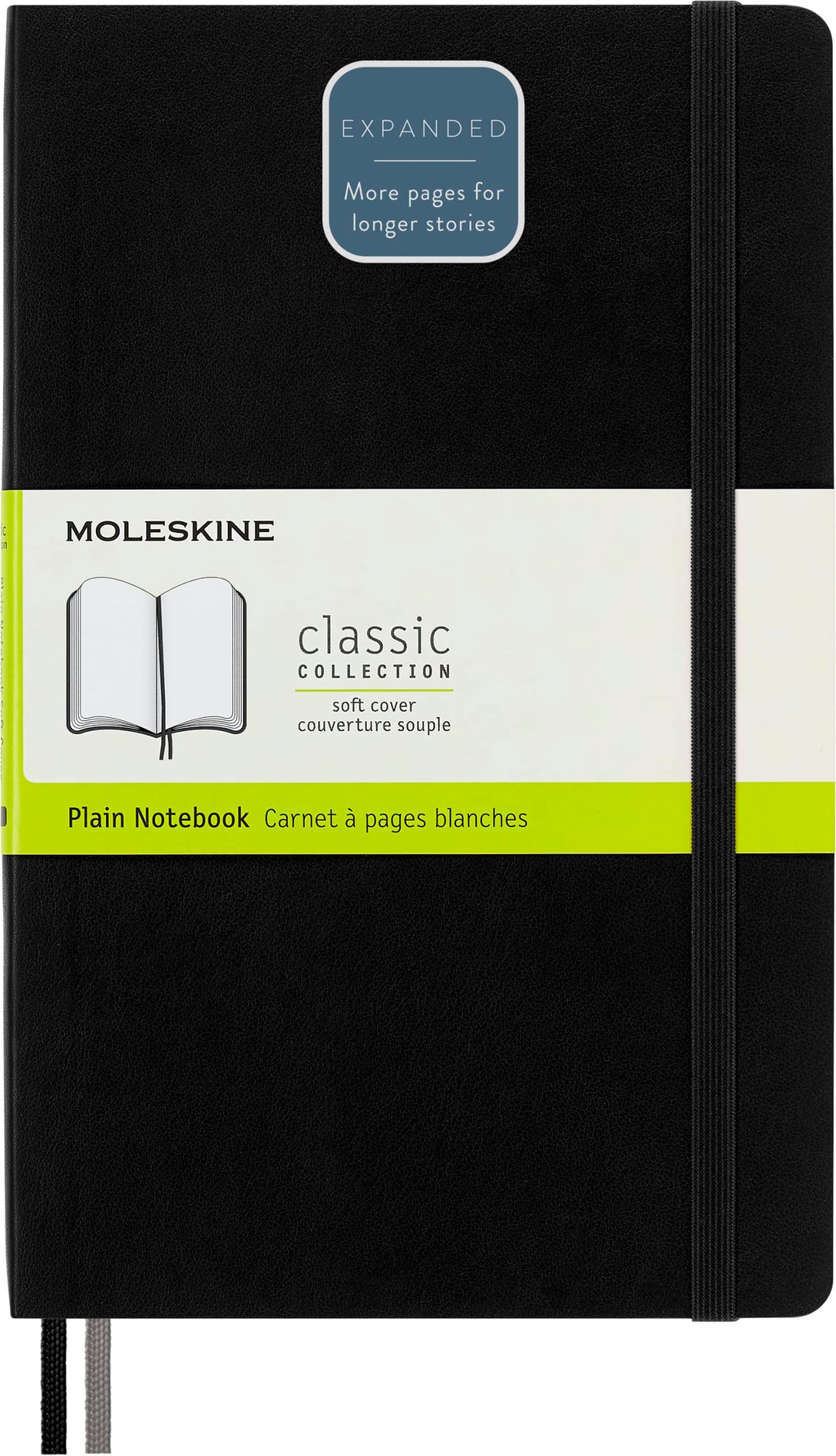 Moleskine - Klassisches erweitertes Notizbuch mit glattem Papier - Weicher Umschlag und elastischer
