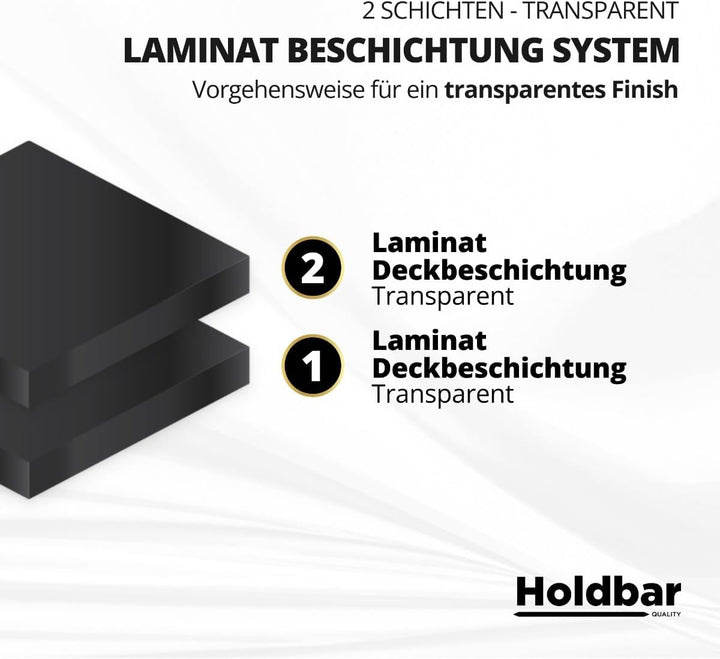 Laminat Deckbeschichtung Matt 1 Kg - Schützt Laminat Boden - Transparente 2-Komponenten-PU-Beschicht