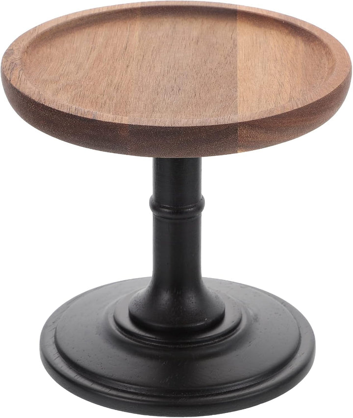 Cabilock Cake Stand Holz Tortenplatte mit Fu? Torten Teller Cupcake Tortenplatte Tortenteller Kuchen