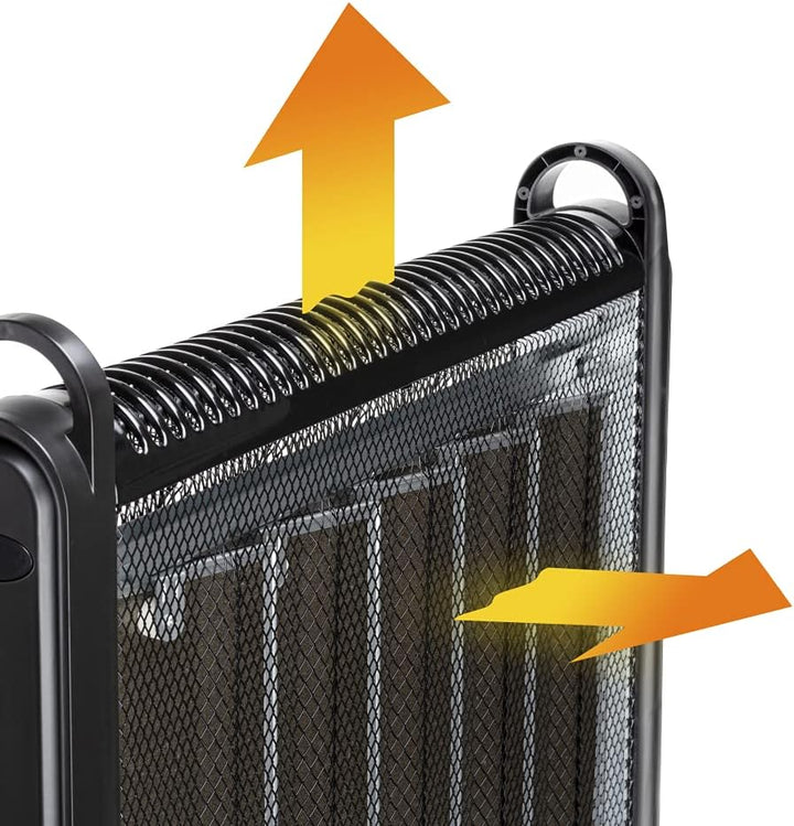TROTEC Wärmewellenheizung TCH 2050 E – Heizleistung 1200 W / 2000 W – Konvektor Standgerät, Infrarot