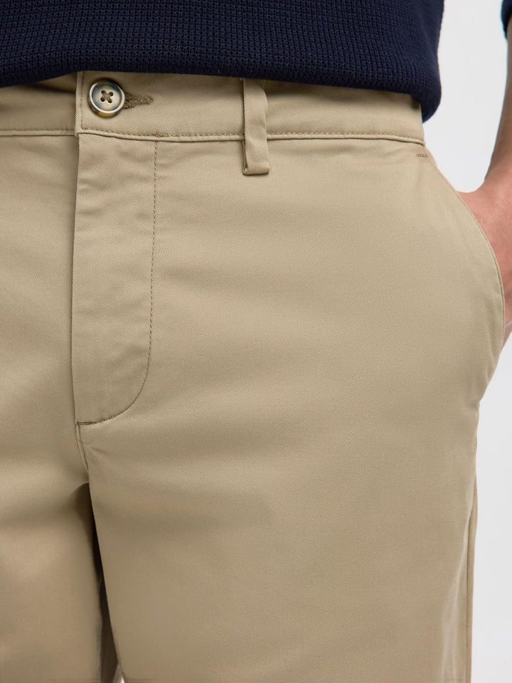SELECTED HOMME Male Chino 196 Straight Flex 28W / 32L Greige, 28W / 32L Greige
