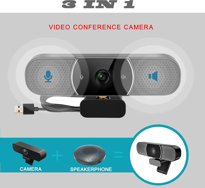 Matosio OwlBar Mini, videokonferenzsystem, konferenzlautsprecher mit mikrofon, 2K QHD konferenzkamer