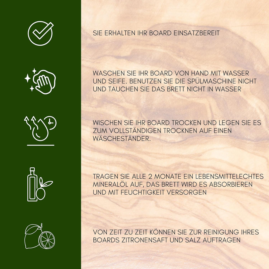Erreke Schneidebrett, Natürliches Olivenholz, Servieren oder Schneiden von Speisen, Schneidebretter