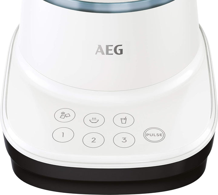 AEG TB7-1-4CW Standmixer (3 Stufen, 3 Rezeptprogramme, Pulsfunktion, Inkl. Zubehör, 10°-Neigung, Tou