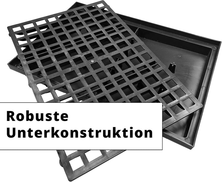 Schuhabstreifer 40 x 60 cm mit Bodenwanne + Gummigitter Fussabtreter Fussmatte