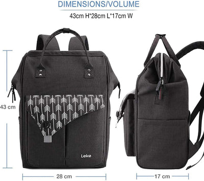 Lekesky Rucksack Damen für Schule Uni Reisen Freizeit Job mit Laptopfach & Anti Diebstahl Tasche, Sc