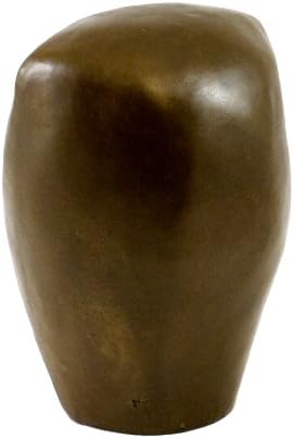 Moderne Kunst - Bronzeskulptur - Ruhende Eule - signiert von Milo - Eulen Skulptur - Bronzefigur Eul