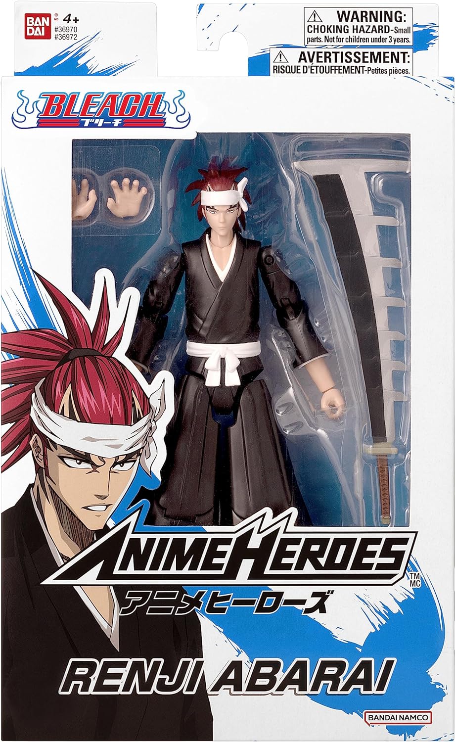 BANDAI – Anime Heroes - Bleach - Anime Heroes Figur 17 cm - Abarai Renji - 36972, Abarai Renji