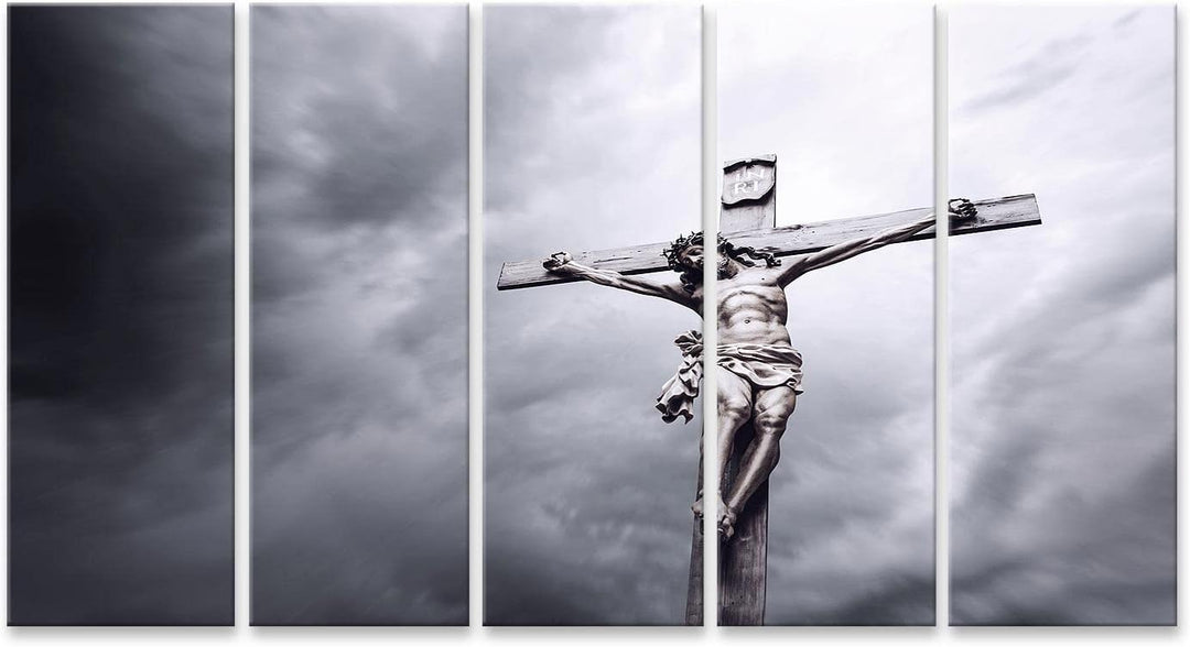 islandburner Bild auf Leinwand Kreuzigung Von Jesus Christus Bilder Wandbilder Poster Leinwand 160x8