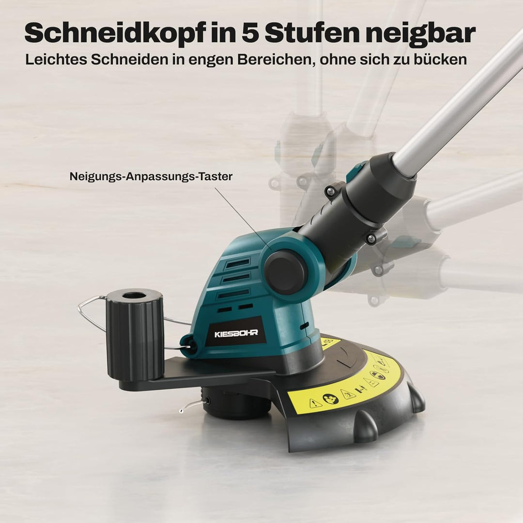 Garten Akku-Rasentrimmer Kompatibel mit Makita 18V Akkus, CSD001 String Trimmer mit Nylon Trimmerfad