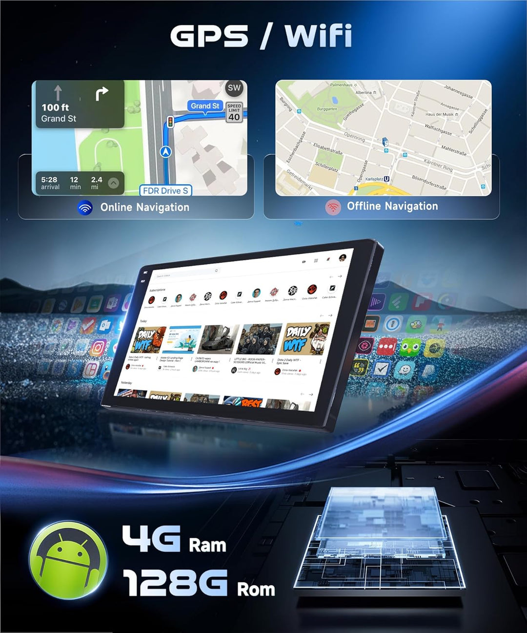4G 128G VECHTEL 9" Bluetooth-Autoradio für Nissan NV200 2014-2018 Carplay Android Auto,Android 15,EQ
