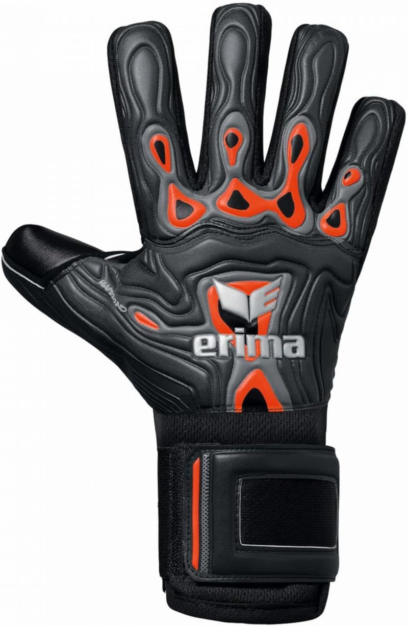 Erima Unisex Flex-ray Hardground Torwarthandschuh 10 fiery coral/schwarz, 10 fiery coral/schwarz