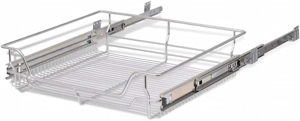 vidaXL 2X Einbauschublade 60cm Teleskopschublade Korbauszug Küchenschrank 600 mm, 600 mm