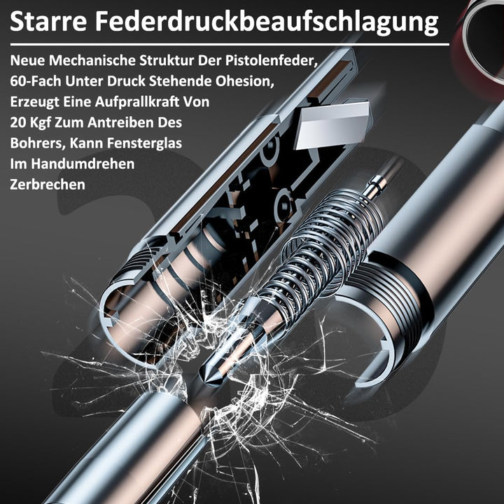 Sicherheitshammer mit Gurtschneider-Notfall mit Testglas-Notfallhammer Auto mit Upgrade Anti-Rutsch