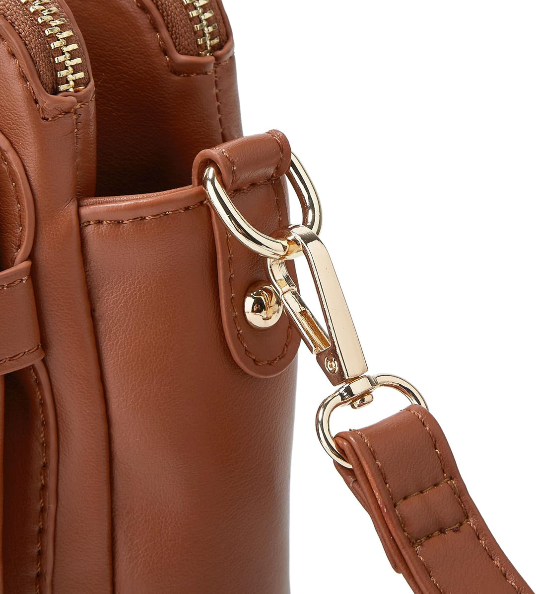 Crossbody Bags for Women Three-Layer Shoulder Bag Vegan Leather Multiple Compartments Handbag Purses