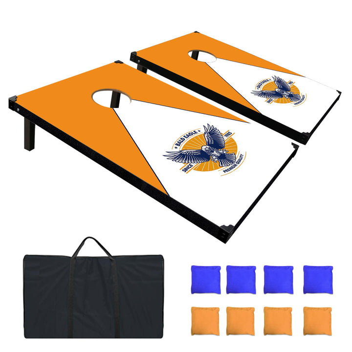 Cornhole Spiel Verordnung Grösse 91cmx60cm, Sackloch Spiel mit Corn Hole Spiel mit 2 Boards, 8 Wurfb