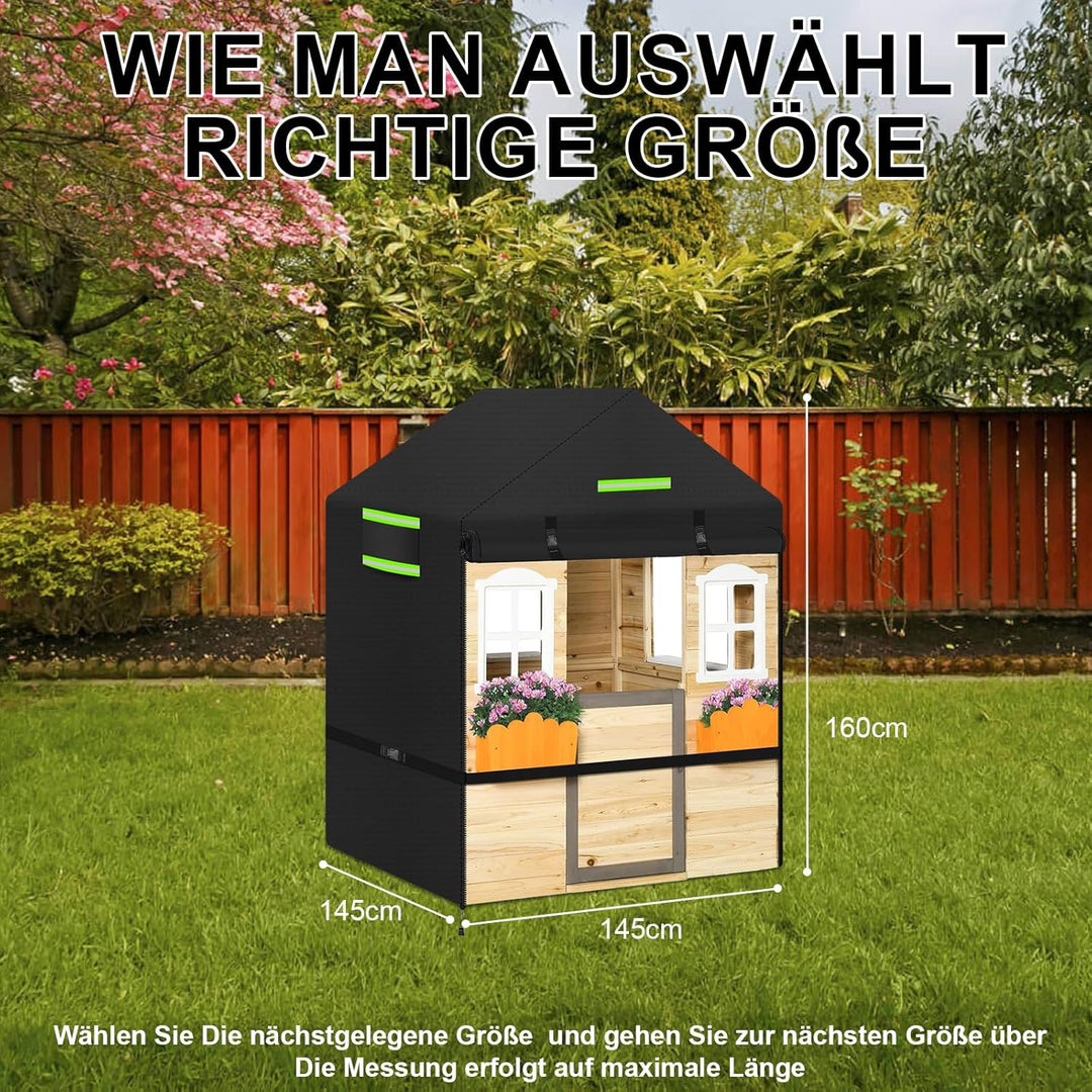 Kinderspielhaus-Abdeckungen,Spielhaus Outdoor Abdeckplane Wasserdicht 600D Oxford Gartenhaus Spielhä