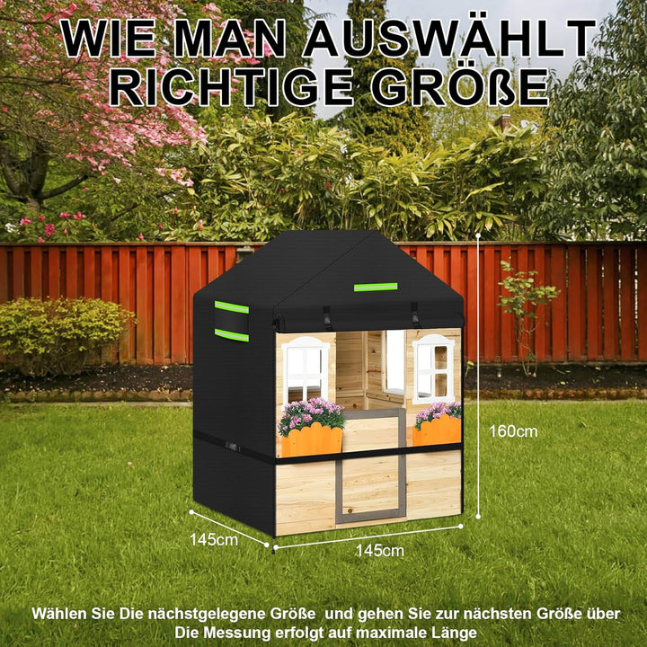 Kinderspielhaus-Abdeckungen,Spielhaus Outdoor Abdeckplane Wasserdicht 600D Oxford Gartenhaus Spielhä