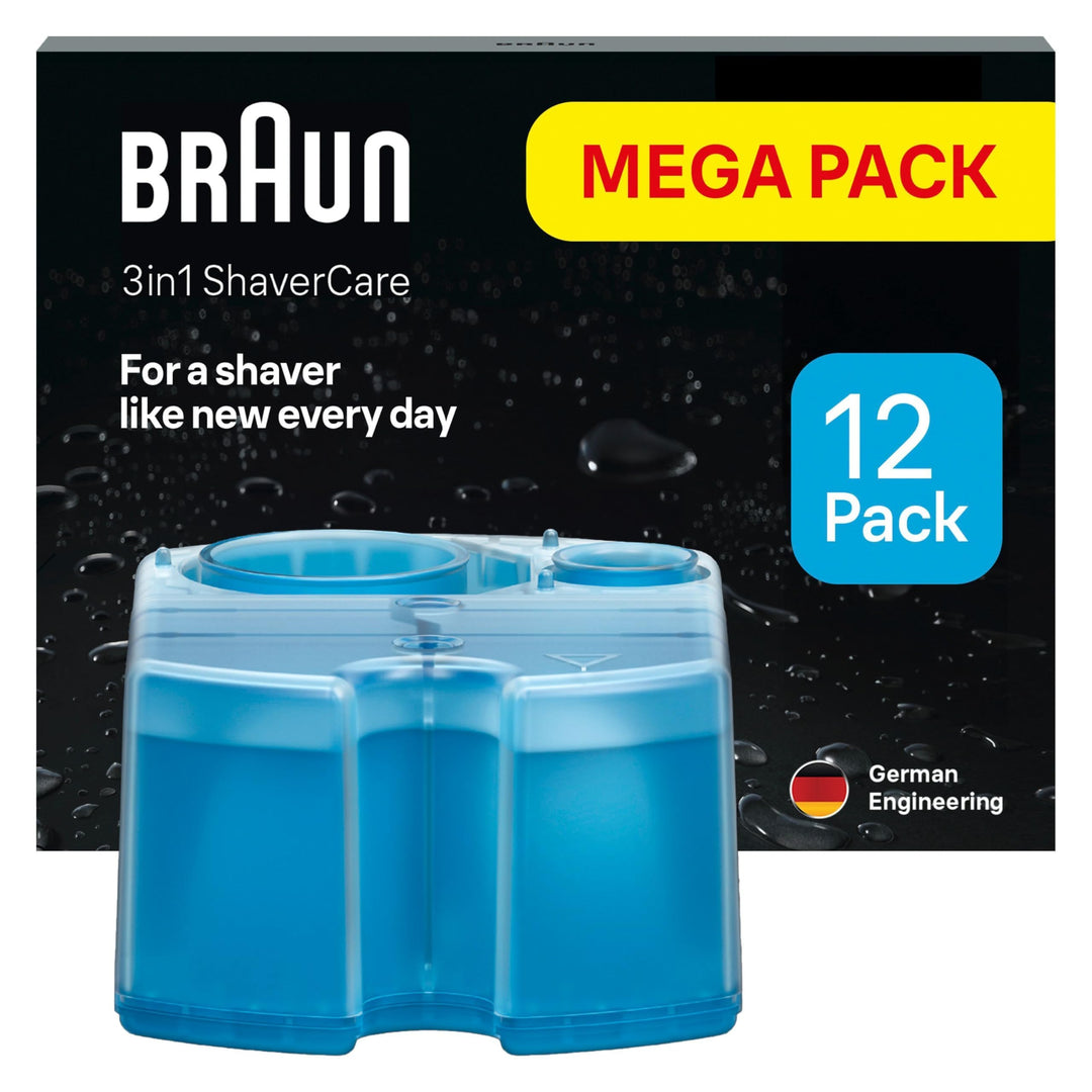 Braun 3-in-1 ShaverCare Reinigungskartuschen für Reinigungsstationen – ORIGINAL Kartuschen – Reinigt