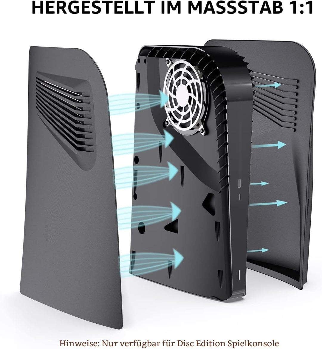 innoAura Cover für Disc Edition, Faceplate mit Kühlluftschlitzen, Anti-Kratz Staubdichtes, Premium A