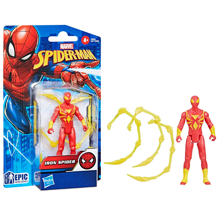 Marvel Spider-Man Epic Hero Series 10 cm grosse Iron Spider Action-Figur, Red, Gold Modern, Modern