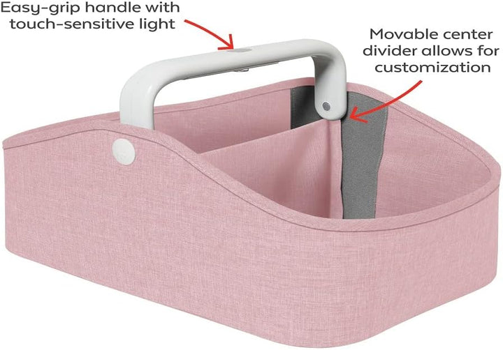 Skip Hop Windeltasche mit Touch-Sensor, Nachtlicht, Kinderzimmer-Stil, Pink Heather