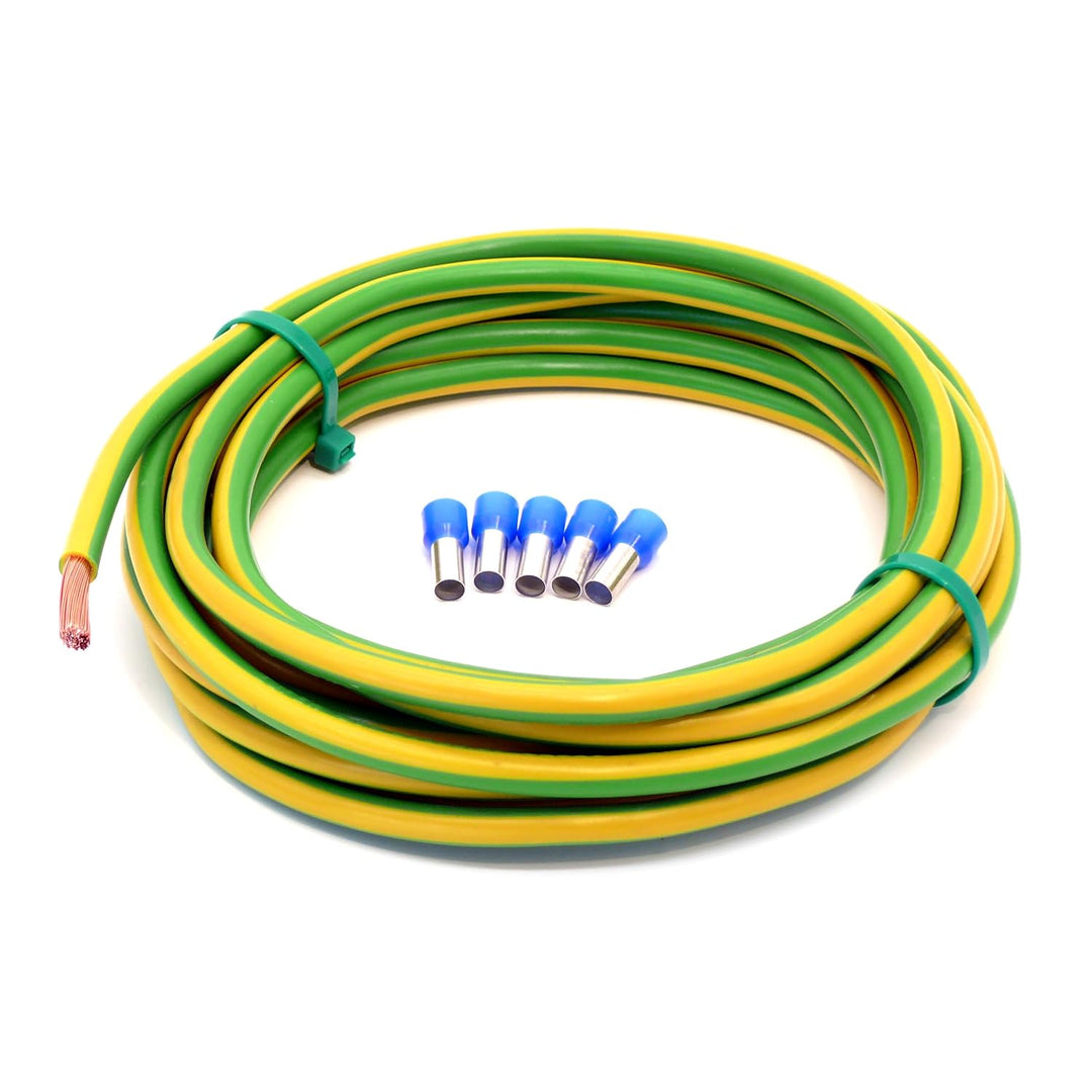 Erdungskabel 16mm² - Grün/Gelb - H07V-K - Erdungsleitung Aderleitung feindrähtig flexibel (5-100m) i
