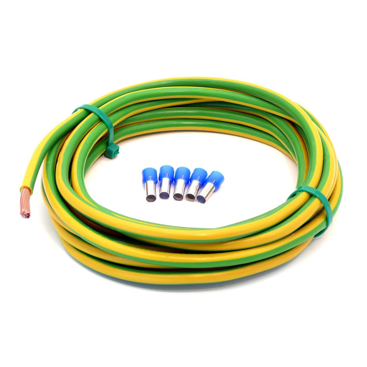 Erdungskabel 16mm² - Grün/Gelb - H07V-K - Erdungsleitung Aderleitung feindrähtig flexibel (5-100m) i
