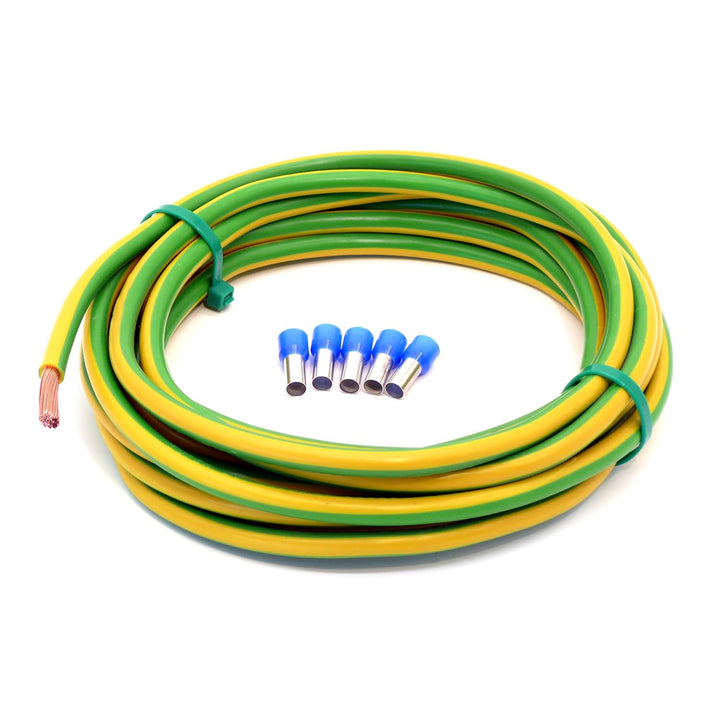 Erdungskabel 16mm² - Grün/Gelb - H07V-K - Erdungsleitung Aderleitung feindrähtig flexibel (5-100m) i