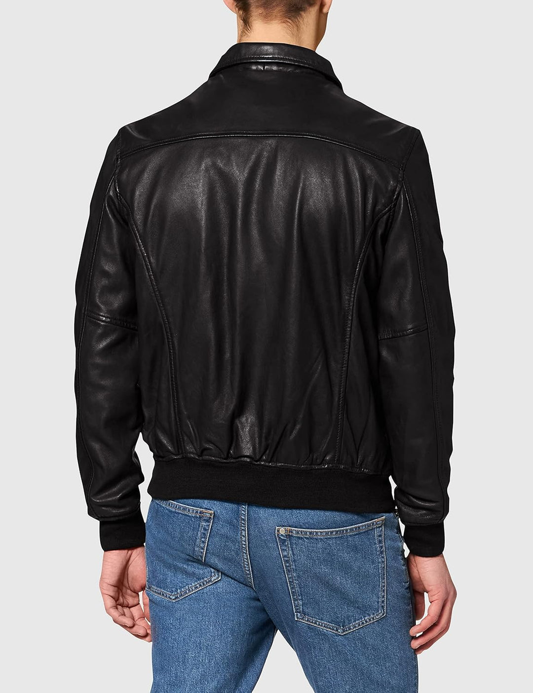 Schott NYC Herren Lcflightwx Jacket S Schwarz (Black Black), M