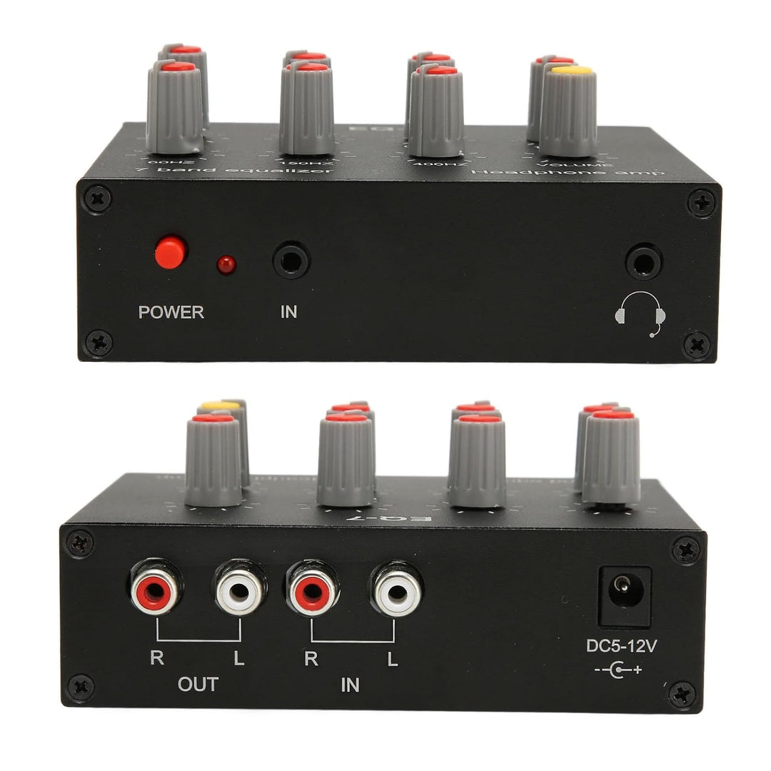 Focket EQ 7 Band Car Audio Graphic Equalizer, 12dB High Bass Anpassung Dual Channel Graphic Equalize