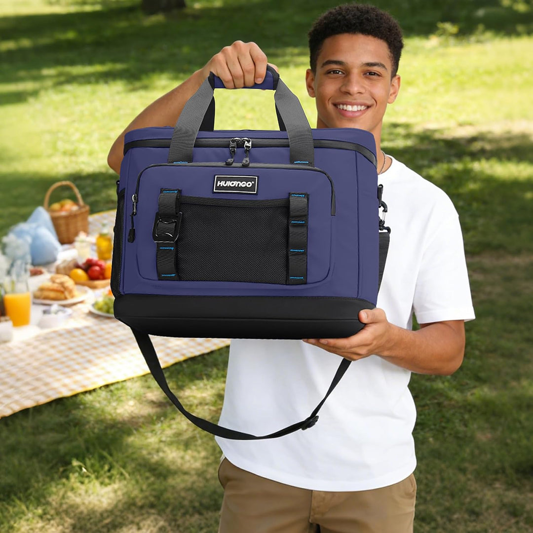 Hulongo Kühltasche, 30 L grosse isolierte Kühltasche, wasserdichte Thermotasche für Picknicks, ausla