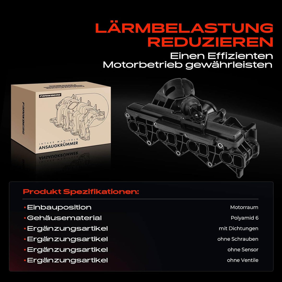 Ansaugkrümmer mit Dichtung für C200 C220 E200 E220 W203 W204 S203 W211 S211 2.2L 2002-2011 646090233