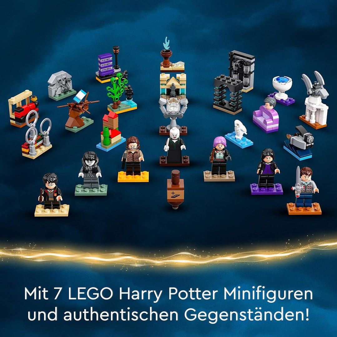 LEGO 76404 Harry Potter Adventskalender 2022 mit Brettspiel, 7 Minifiguren, Film-Szenen und Spielzeu