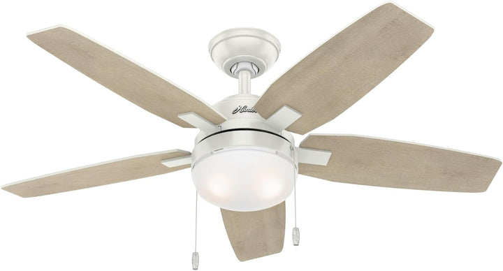 HUNTER VENTILATOR Arcot, 117 cm, Innen-Deckenventilator mit Beleuchtung/Zugschalter, Gehäuse: frisch