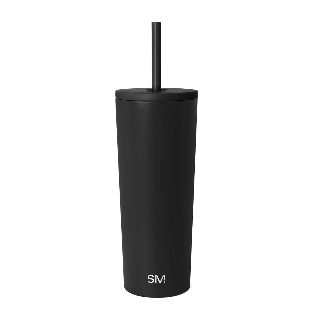Simple Modern Thermobecher mit Strohhalm und Deckel | Trinkbecher mit Henkel Wiederverwendbare Edels