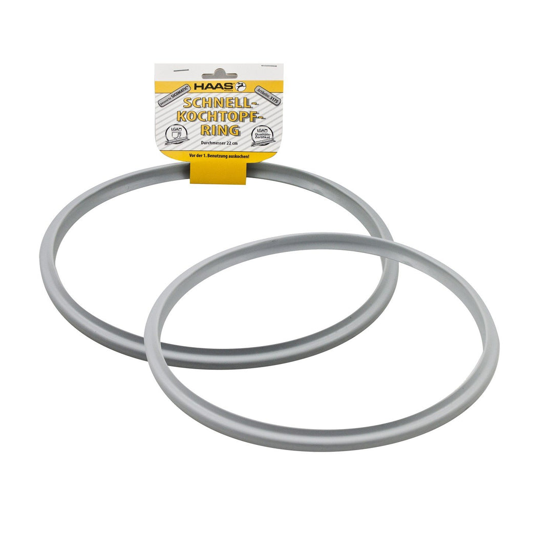 Haas Schnellkochtopf Dichtungsring 2er Set für Silit Sicomatic Kochtöpfe 22cm