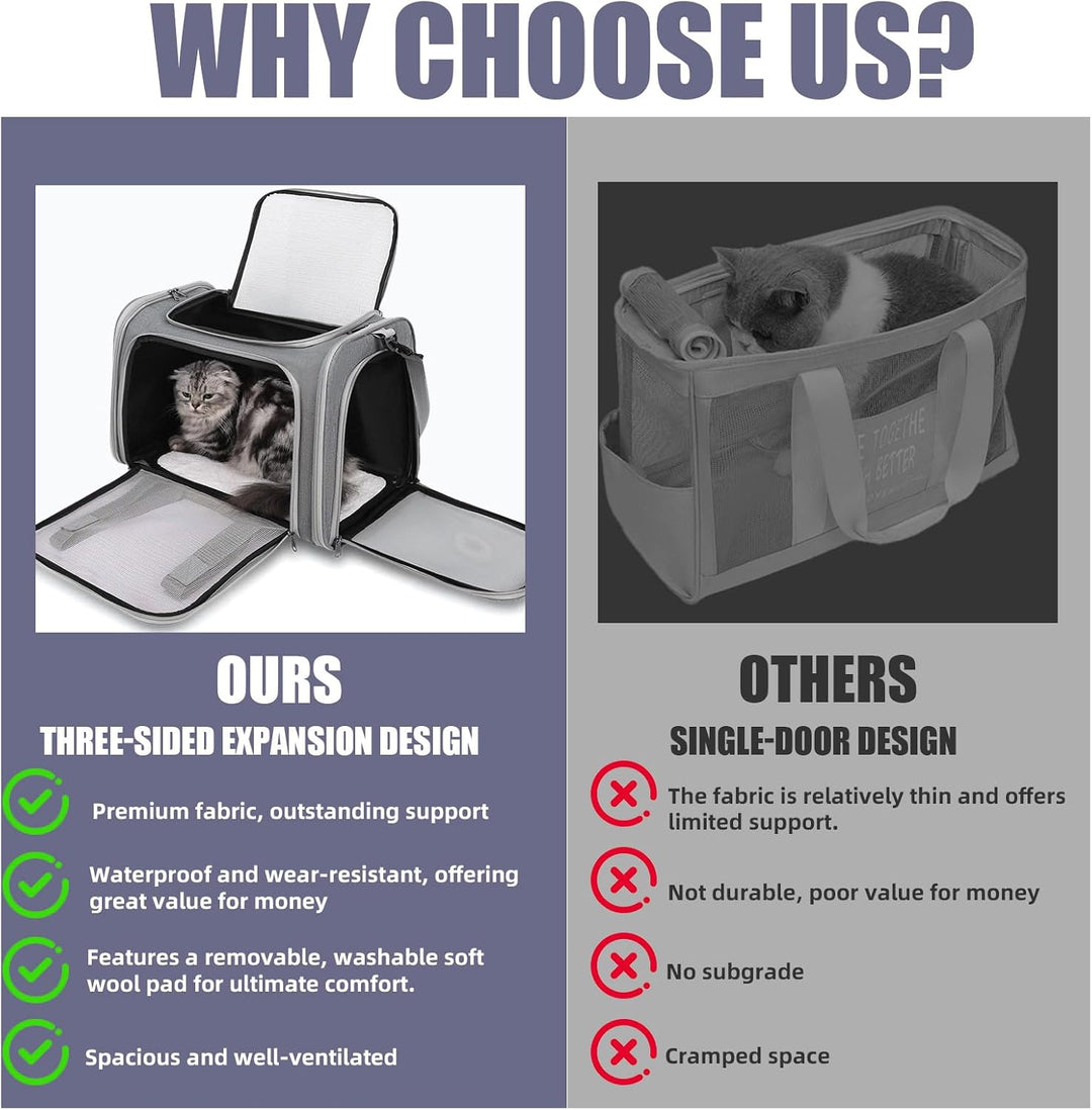 Transporttasche für Katze Hund Katzenboxe Hundetransportbox Katzen Transportboxen Tragbar Faltbare H