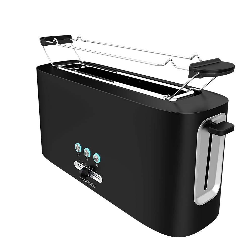 Cecotec Toast&Taste Toaster 10000 Extra. 980 W, Plastik mit 1 extra breiten Langschlitz Toast&Taste