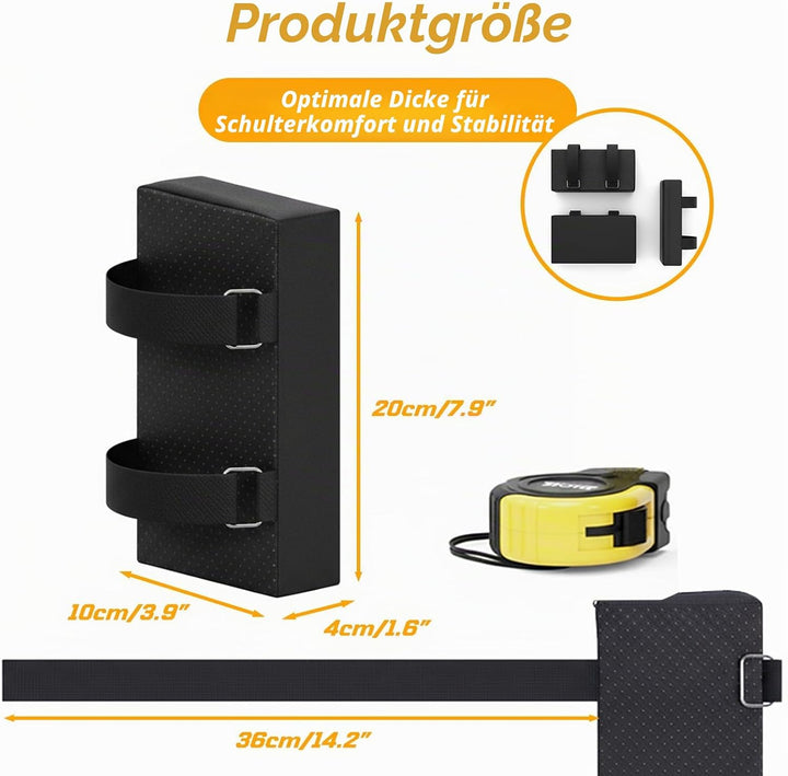 J Bryant Hack Squat Schulterpolster-Set – 4 cm Dicke Universal-Polster für Hack Squat &amp; Beinpresse –