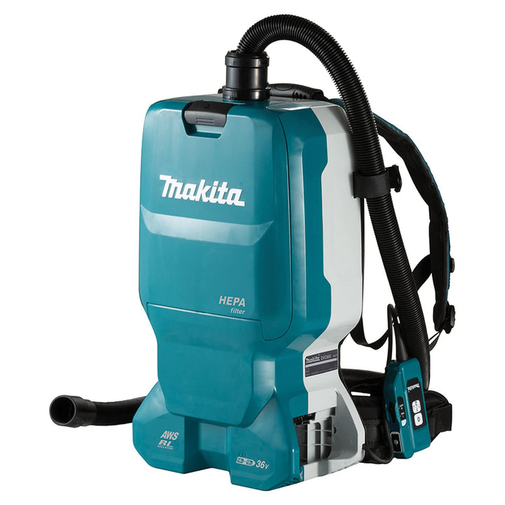 Makita 36 V => 2 x 18 V li-ION 110 MBAR Kanister Vakuumreiniger - Ohne Batterie - DVC665Z - Türkis