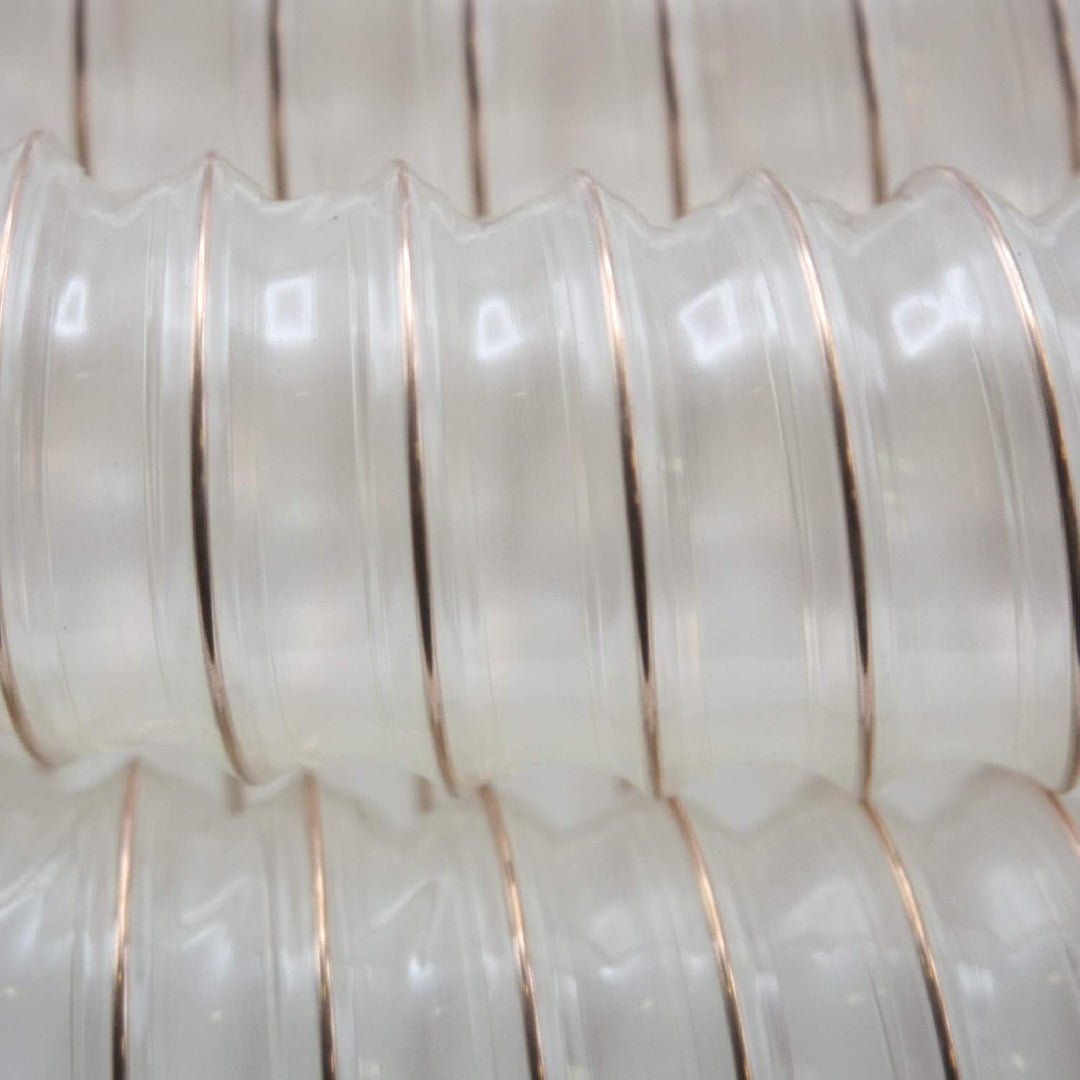 Transparent Absaugschlauch Spiralschlauch Flexschlauch schwer entflammbar 0,4 mm - Ø50mm