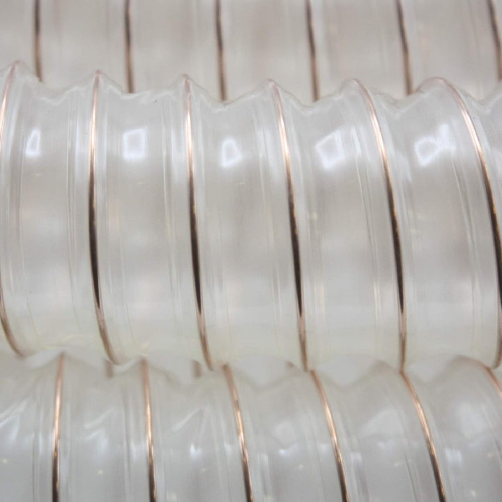 Transparent Absaugschlauch Spiralschlauch Flexschlauch schwer entflammbar 0,4 mm - Ø50mm