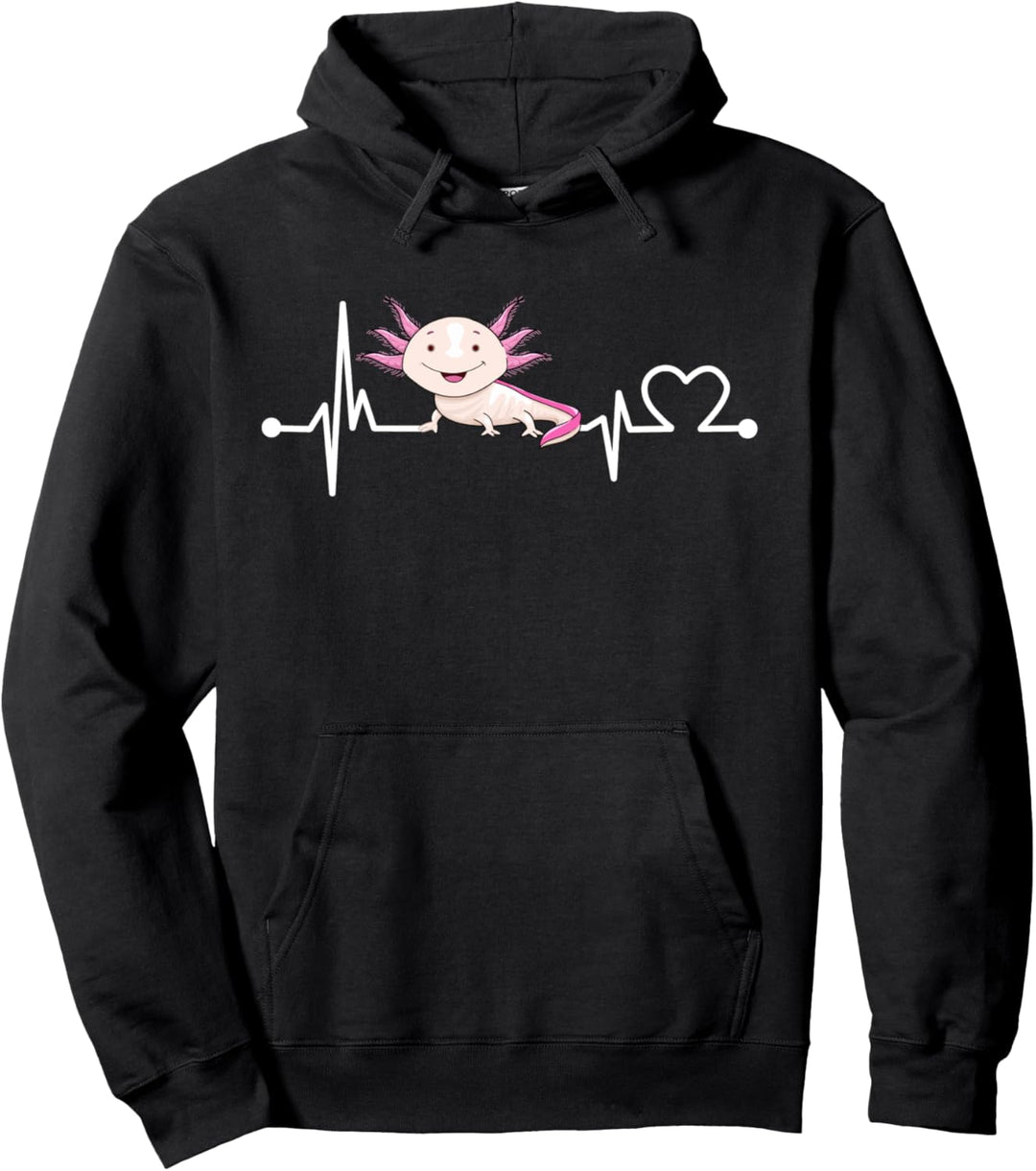 Axolotl Herzschlag Hemd Tier für Kind/Frauen/Männer Geschenk Pullover Hoodie