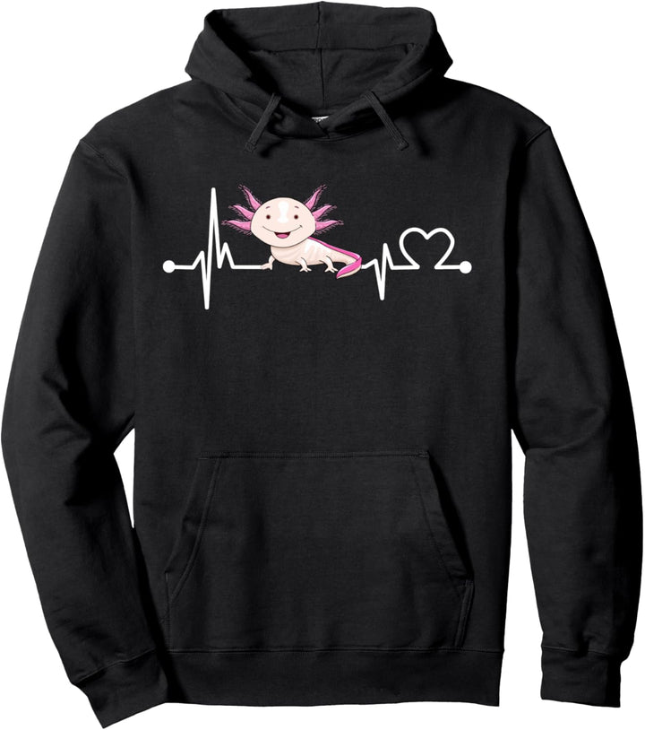 Axolotl Herzschlag Hemd Tier für Kind/Frauen/Männer Geschenk Pullover Hoodie