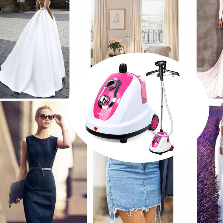 Dampfglätter 1700 W - Vertikal Steamer, Höhenverstellbar, Mit Kleiderbügel und Dampfständer für Klei