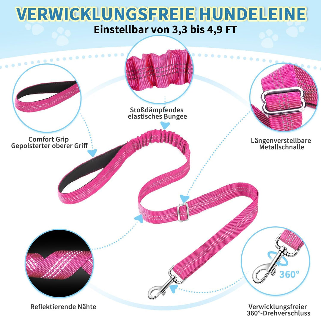 Eyein No-Pull Hundegeschirr mit Leine, Geschirr mit Weich Gepolstertes, Reflektierend, Verstellbares